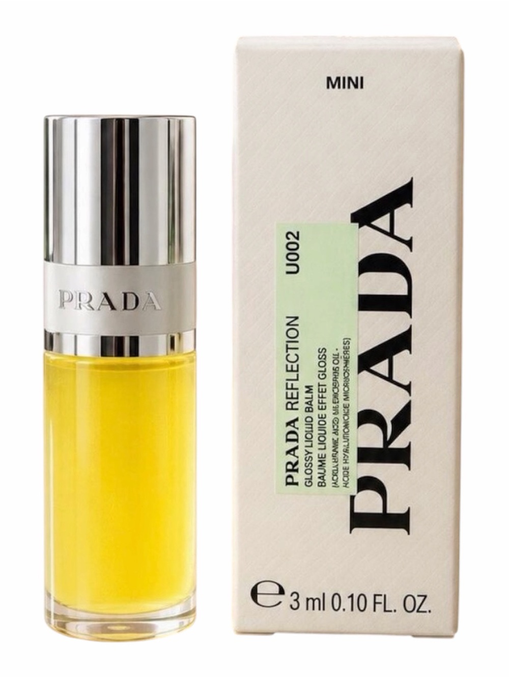 Prada Re-Flection Mini Glossy Liquid Balm — Yellow